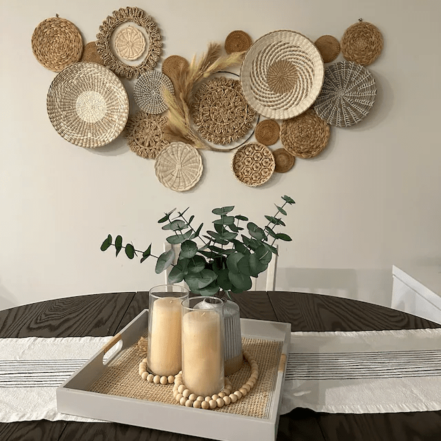 Artful Corner Styling with Colorful Boho Basket Wall Decor Artful Corner Styling with Colorful Boho Basket Wall Decor