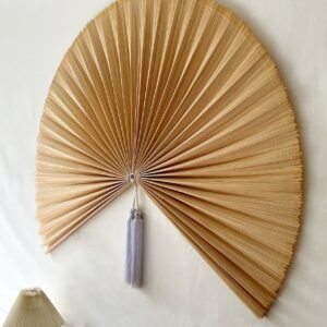 Bamboo Wall Fan Decor Natural Color Artisan Bamboo Fan Chumdecor2