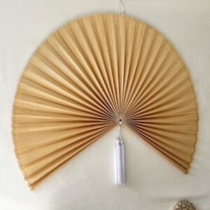 Bamboo Wall Fan Decor Natural Color Artisan Bamboo Fan Chumdecor3