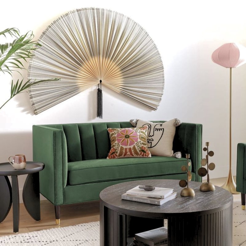 Large Decorative Fan for Wall as Bold Focal Point