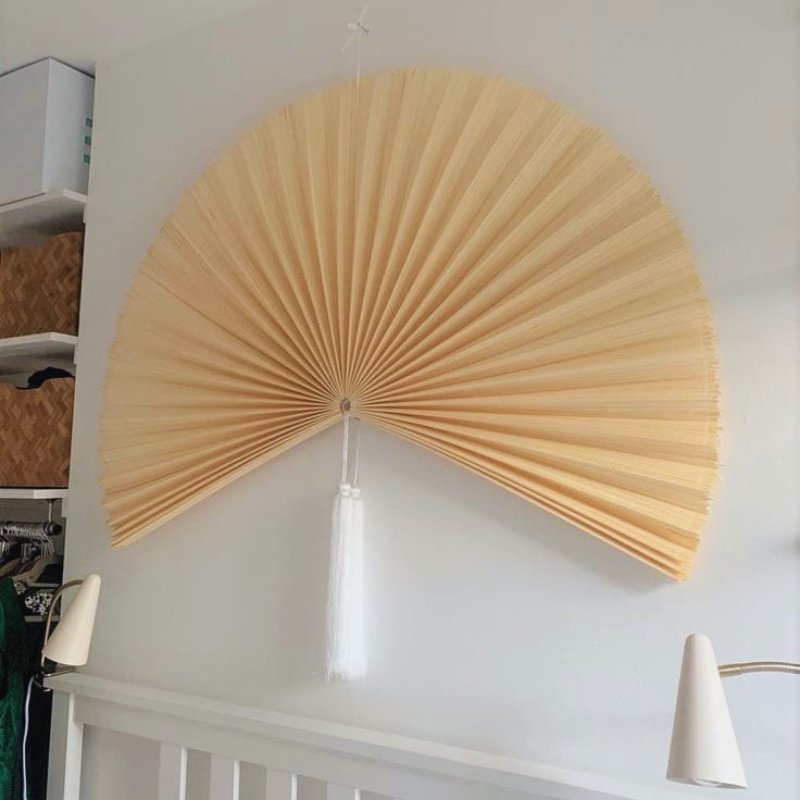 Modern Bamboo Wall Fans In Kitchen And Dining Room Ivory and Light