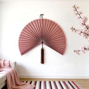 Pink wall fan decor livingroom