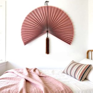 pink wall fan decor