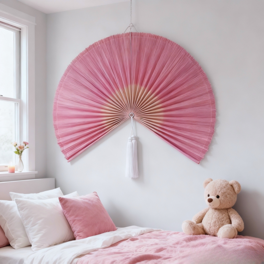 pink wall fan decoration pink wall fan decoration