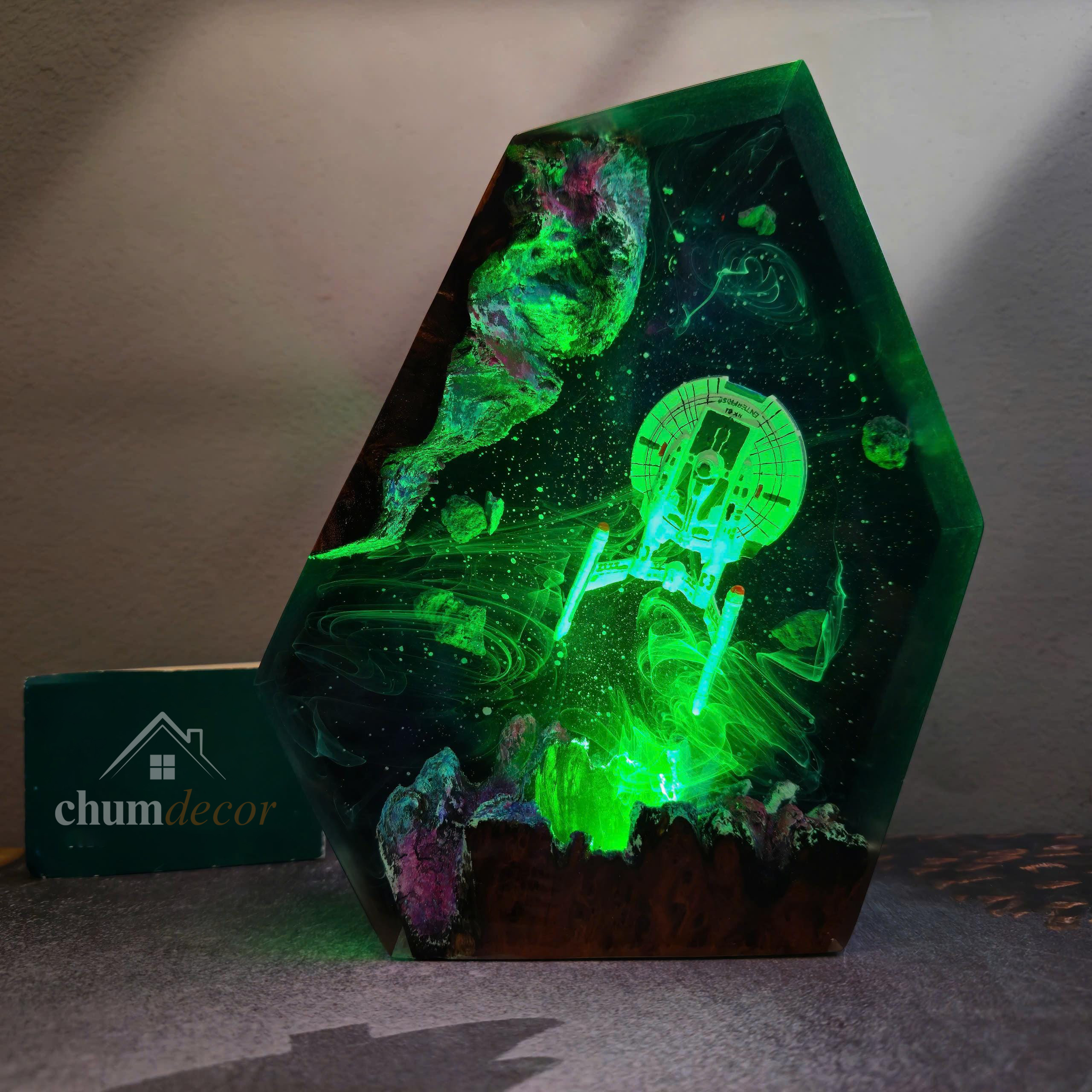 Interstellar Art Resin Lamp Handmade Galaxy Epoxy Night Light 2