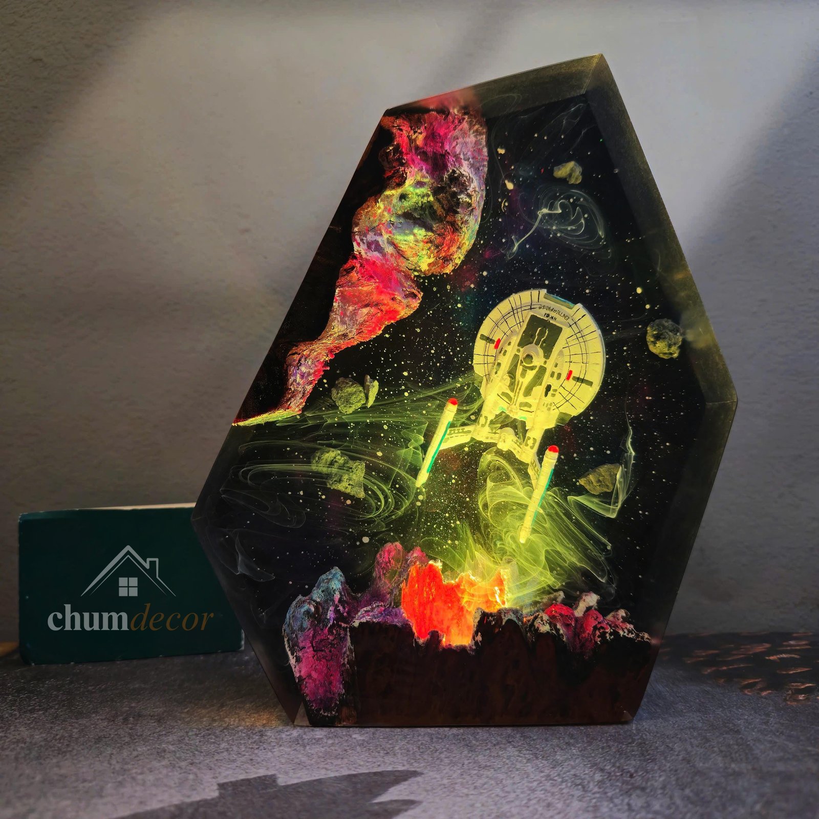 Interstellar Art Resin Lamp Handmade Galaxy Epoxy Night Light 3
