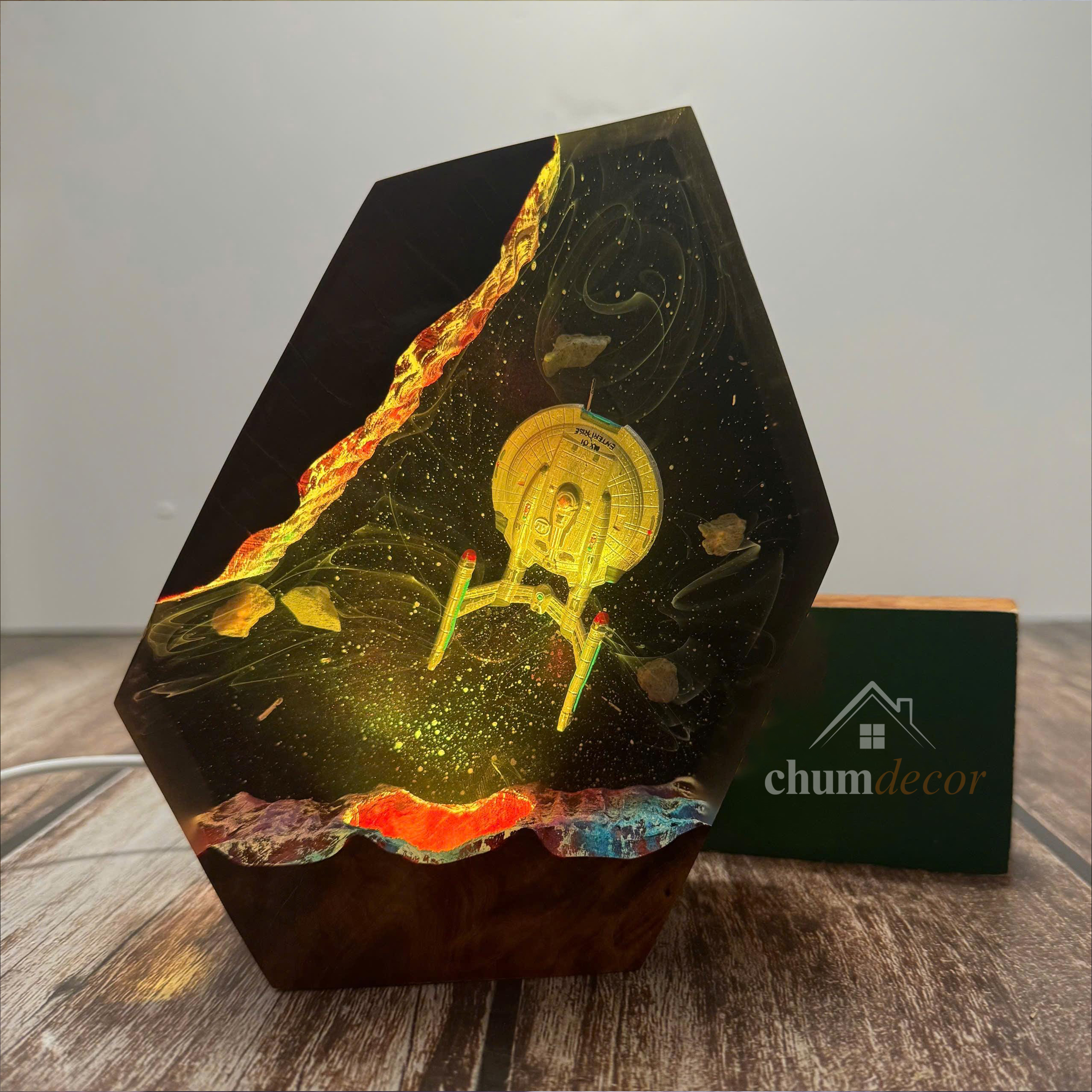 Interstellar Art Resin Lamp Handmade Galaxy Epoxy Night Light 4