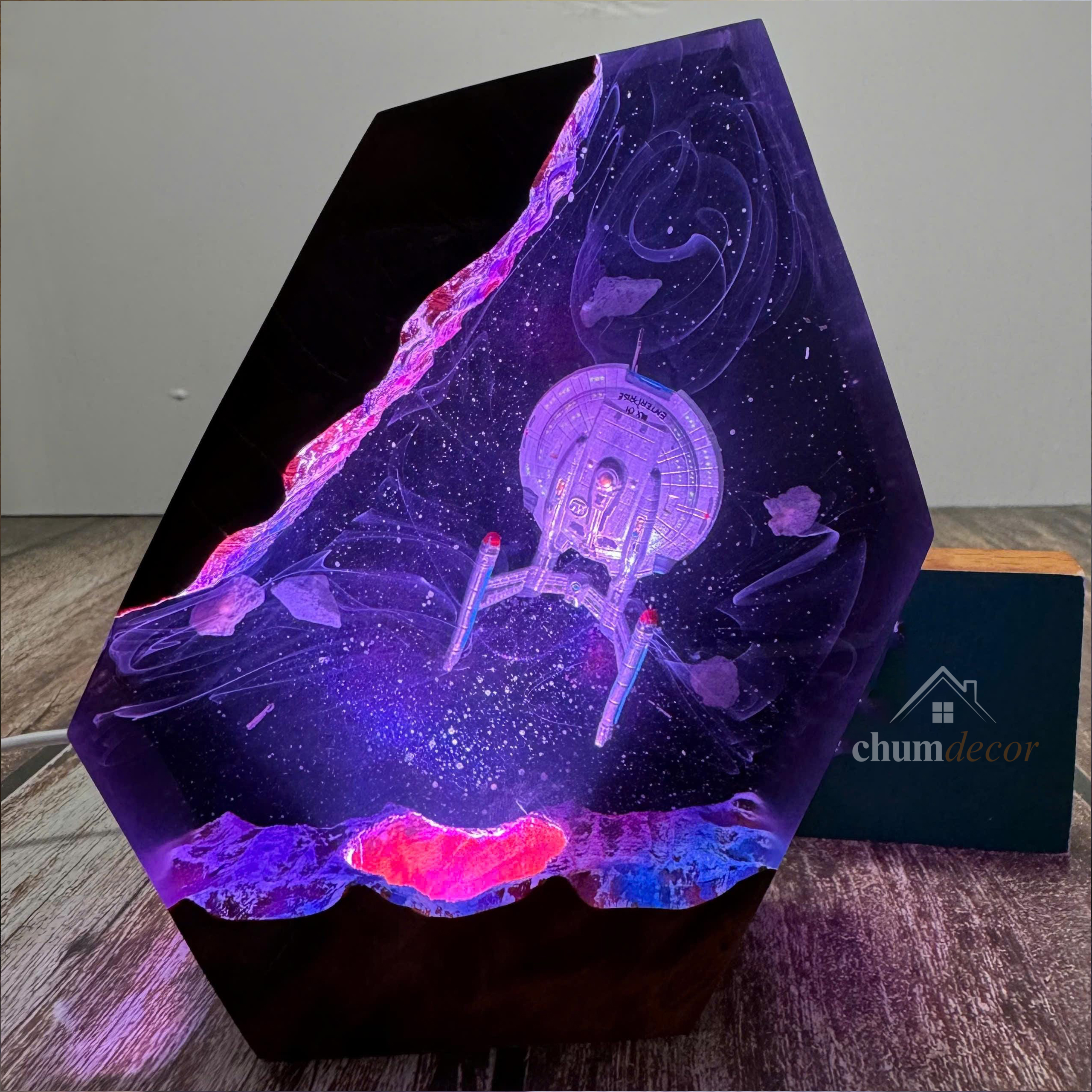 Interstellar Art Resin Lamp Handmade Galaxy Epoxy Night Light 5