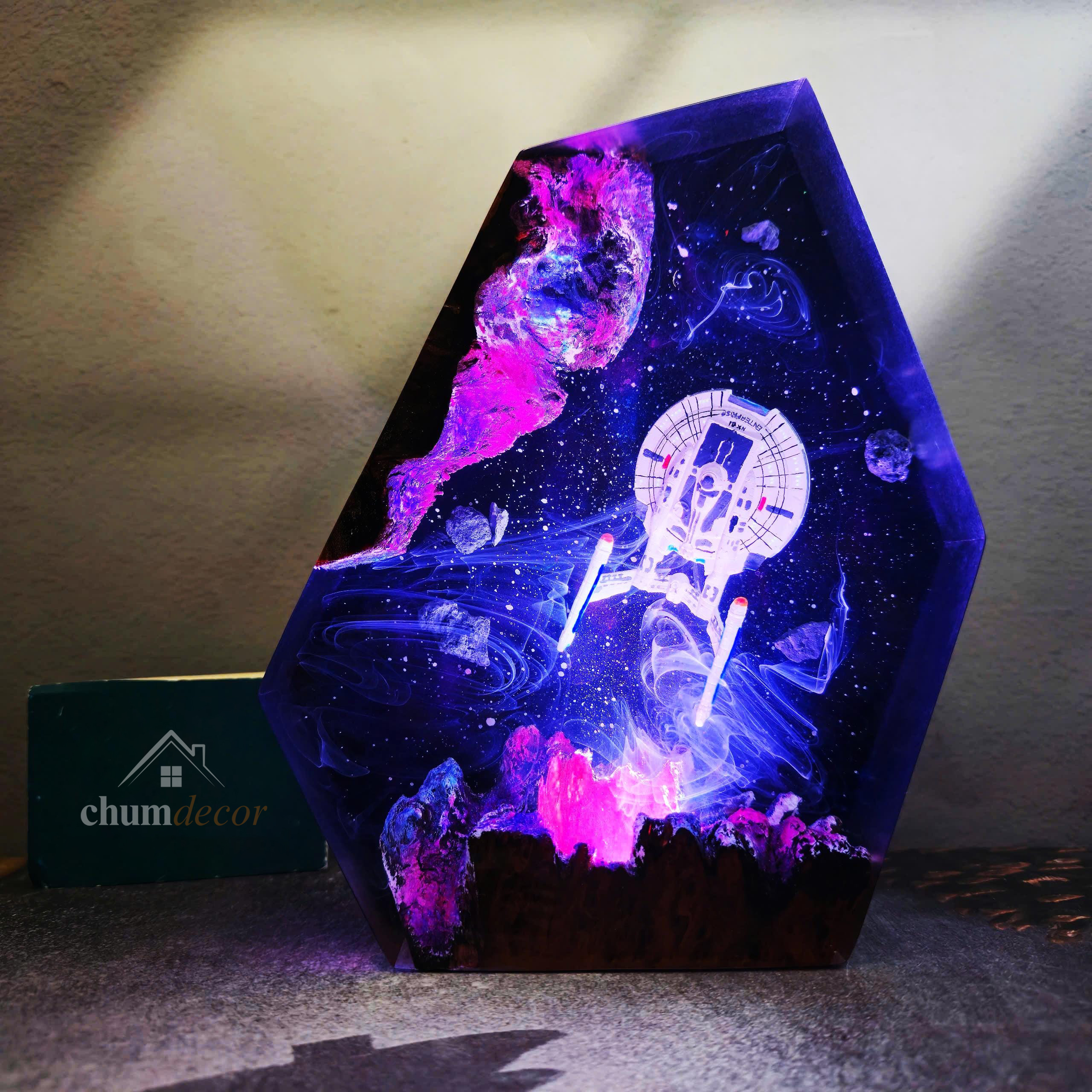 Interstellar Art Resin Lamp Handmade Galaxy Epoxy Night Light 7