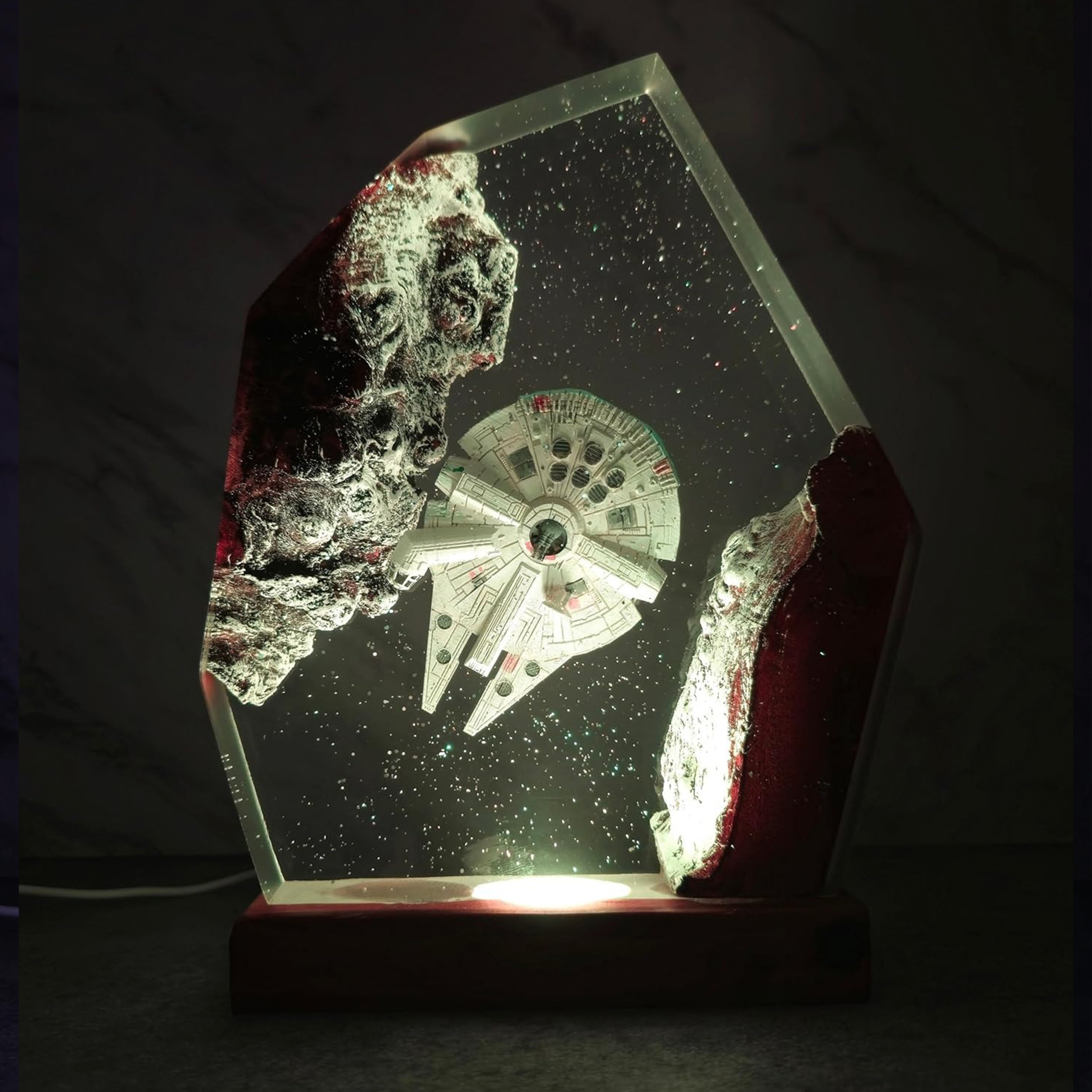 Space Resin Lamp Unique Galaxy Night Light for Home Decor 4