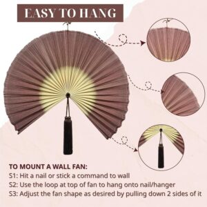 Fan Wall Decor Brown