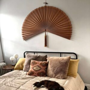 Caramel Giant Bamboo Fan Wall Decor