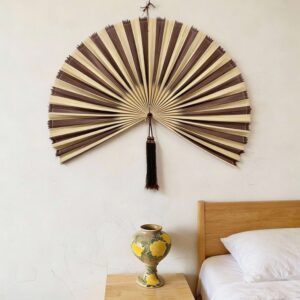 ChumDecor Large Decorative Fan – Handmade Bamboo Wall Fan Decor