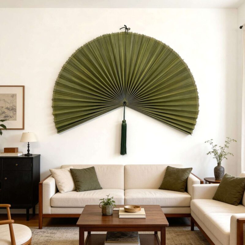 Handmade Bamboo Wall Fan Decor