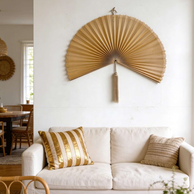 bamboo wall fan decor livingroom bamboo wall fan decor livingroom
