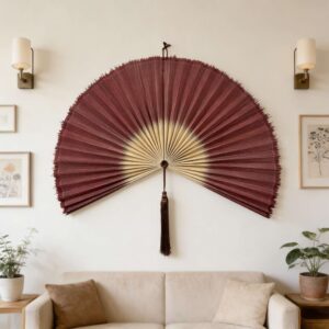 large red bamboo wall fan decor.jpg